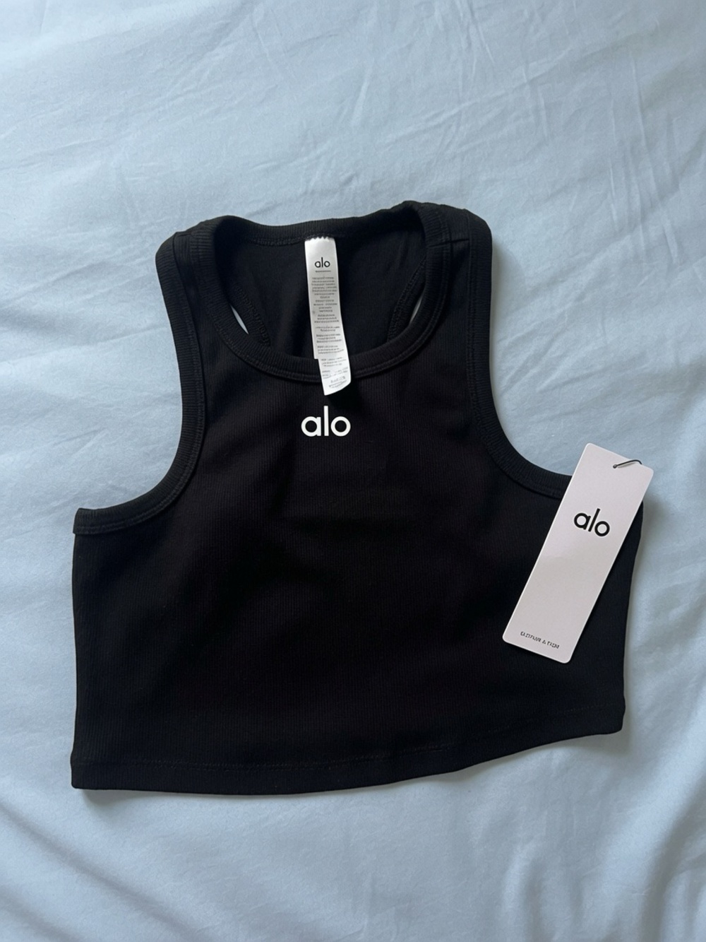 ALO Yoga Black Cropped Tank Top